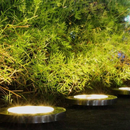 8 Pack LED Solar Pathway Lights Outdoor Solar Ground Lights (Warm White).