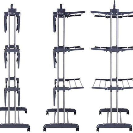 3 Tier Foldable Clothes Drying Rack for Laundry Dryer with Hanger Stand Rail Indoor.