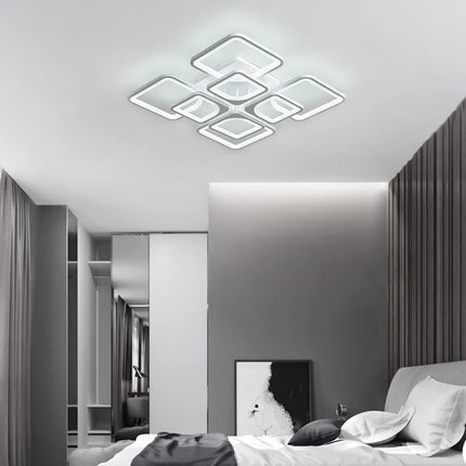 Modern LED Ceiling Light Dimmable with Remote Control.