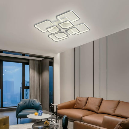 Modern LED Ceiling Light Dimmable with Remote Control.