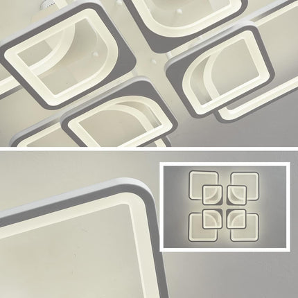 Modern LED Ceiling Light Dimmable with Remote Control.