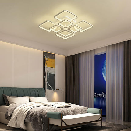 Modern LED Ceiling Light Dimmable with Remote Control.