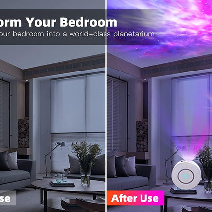 Star Projector Galaxy Light Bedroom connected with Alexa and Google Home.