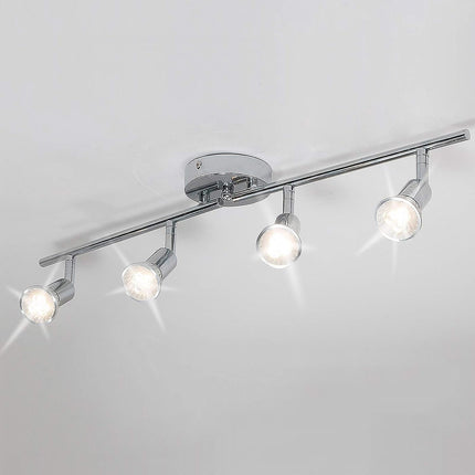 Modern 4 Light Track Lighting Kit LED (Chrome).