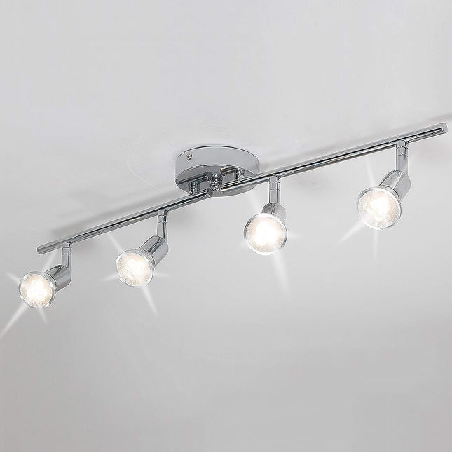 Modern 4 Light Track Lighting Kit LED (Chrome).