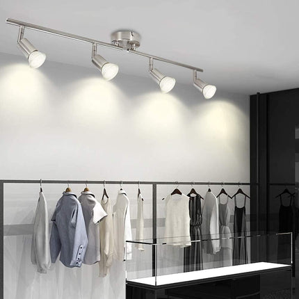 Modern 4 Light Track Lighting Kit LED (Chrome).