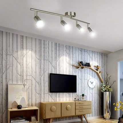 Modern 4 Light Track Lighting Kit LED (Chrome).