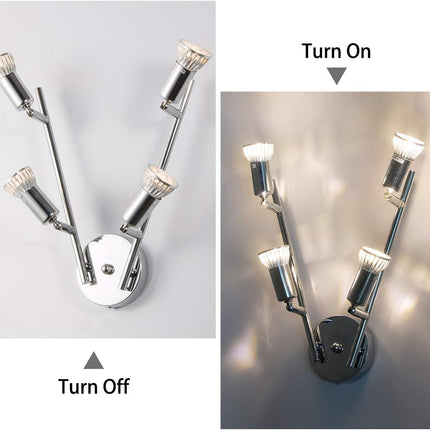 Modern 4 Light Track Lighting Kit LED (Chrome).
