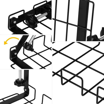2 pack Under Desk Cable Management Tray, Black.