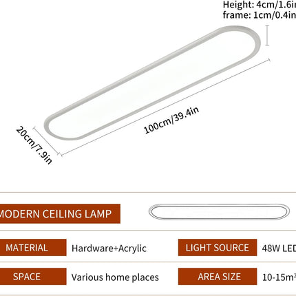 Dimmable LED Ceiling Light, 48W White.