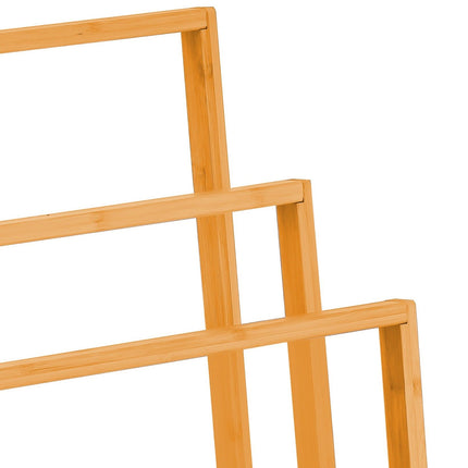 CARLA HOME Bamboo Towel Bar Holder Rack 3-Tier Free Standing for Bathroom. Towel Racks. Towel Rail Bathroom Accessory. Shower Hand Dish Towel. Towel Holder. Hand Towel Bar (Standard).