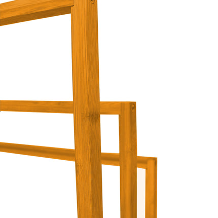 CARLA HOME Bamboo Towel Bar Holder Rack 3-Tier Free Standing for Bathroom. Towel Racks. Towel Rail Bathroom Accessory. Shower Hand Dish Towel. Towel Holder. Hand Towel Bar (Standard).
