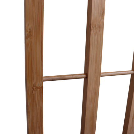Bamboo Towel Bar Metal Holder Rack 3-Tier Freestanding for Bathroom and Bedroom.