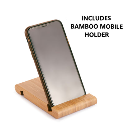 3 Pieces Bamboo Cutting Board with Juice Groove and Mobile Holder included for Home Kitchen.