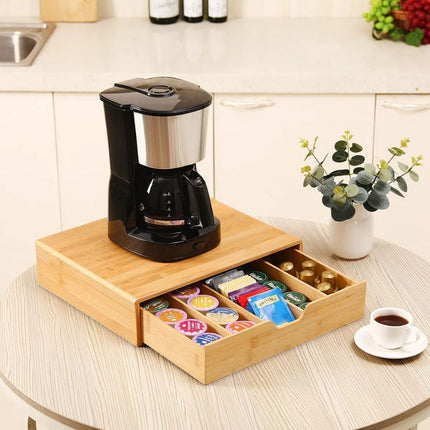 Bamboo K-Cup Coffee Pod Holder Storage Organizer  for Kitchen, Jewelry and Cosmetic.