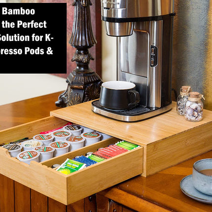 Bamboo K-Cup Coffee Pod Holder Storage Organizer  for Kitchen, Jewelry and Cosmetic.