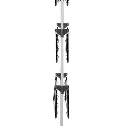 Folding 3 Tier Clothes Laundry Drying Rack with Stainless Steel Tubes for Indoor & Outdoor Home.
