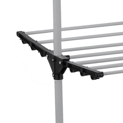 Folding 3 Tier Clothes Laundry Drying Rack with Stainless Steel Tubes for Indoor & Outdoor Home.