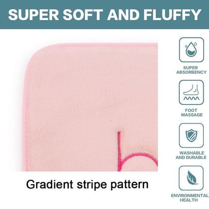 Extra Thick Memory Foam & Super Comfort Bath Rug Mat for Bathroom (60 x 40 cm, Pink).