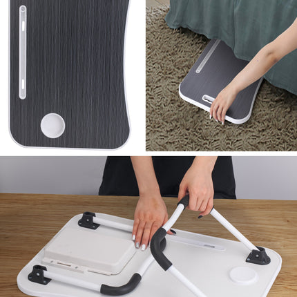 Laptop Bed Desk with Storage and foldable legs for Adults, Kids & Home Office.
