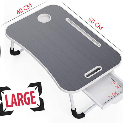 Laptop Bed Desk with Storage and foldable legs for Adults, Kids & Home Office.