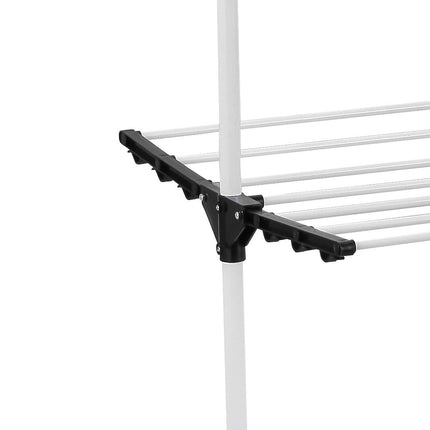 CARLA HOME Folding 3 Tier Clothes Laundry Drying Rack with Stainless Steel Tubes for Indoor & Outdoor Home.