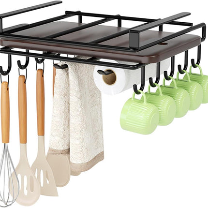 Multifunctional Under Cabinet Cutting Board Metal Holder Organiser.