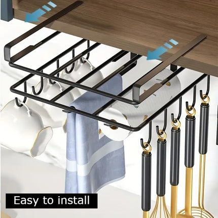 Multifunctional Under Cabinet Cutting Board Metal Holder Organiser.