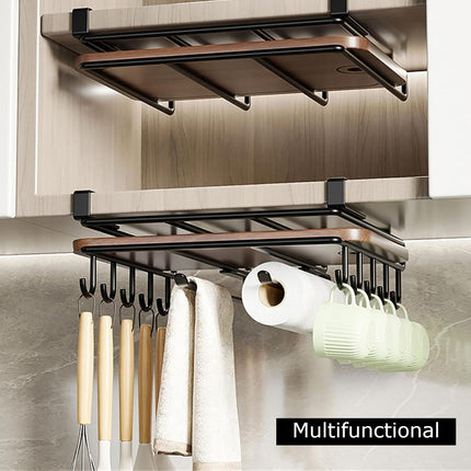 Multifunctional Under Cabinet Cutting Board Metal Holder Organiser.