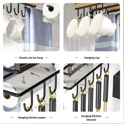 Multifunctional Under Cabinet Cutting Board Metal Holder Organiser.