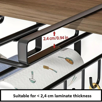 Multifunctional Under Cabinet Cutting Board Metal Holder Organiser.