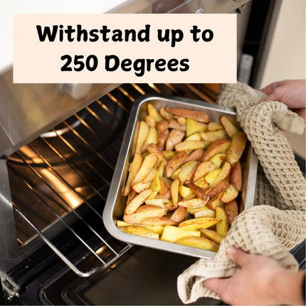 Chopping Board with with 2 Organiser Stainless Steel Trays Containers.