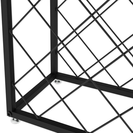 Freestanding Metal Wine Rack for 25 Bottles.