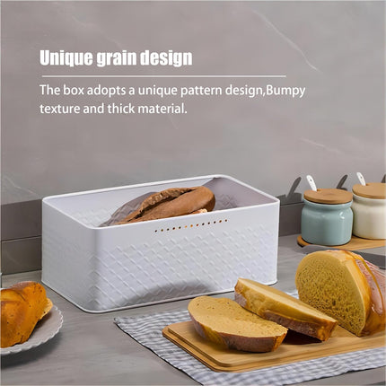 Bread Bin with Bamboo Lid used as Chopping Board for Kitchen Countertop.
