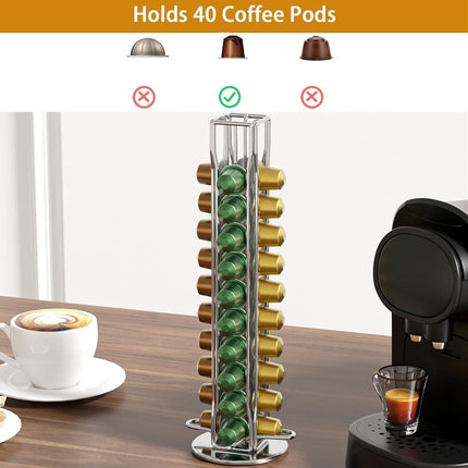 Coffee Pods Holder Storage Compatible with 40 Nespresso Pods.