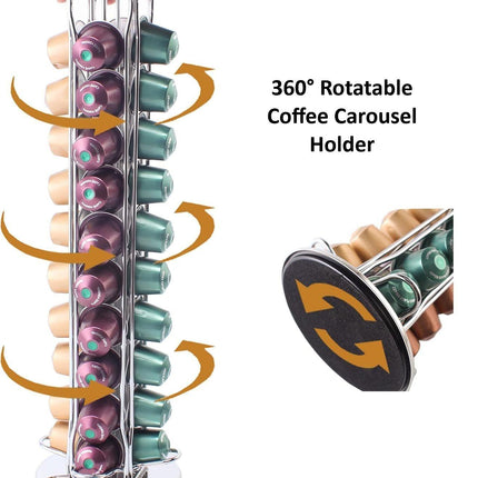 Coffee Pods Holder Storage Compatible with 40 Nespresso Pods.