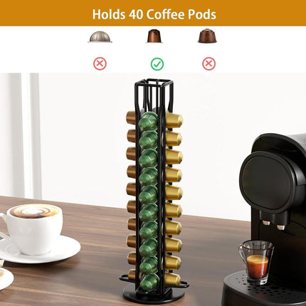 Coffee Pods Holder Storage Compatible with 40 Nespresso Pods.