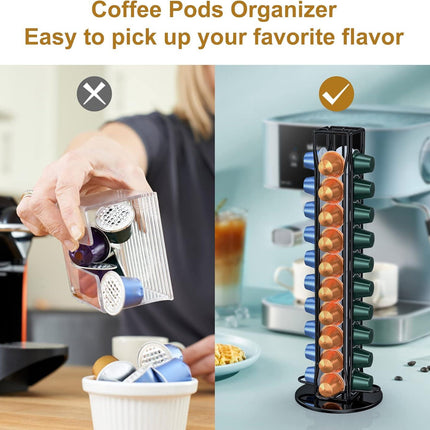 Coffee Pods Holder Storage Compatible with 40 Nespresso Pods.