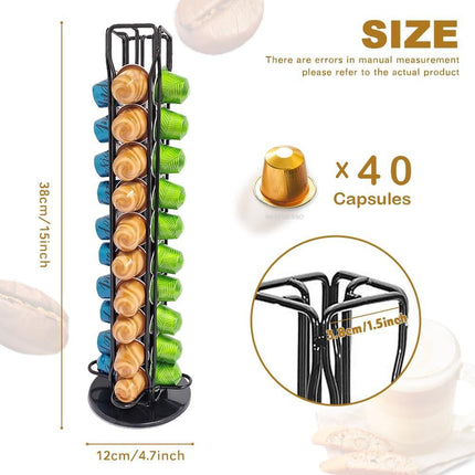 Coffee Pods Holder Storage Compatible with 40 Nespresso Pods.