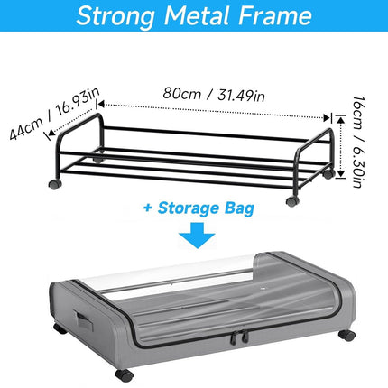 CARLA HOME XXL Under Bed Rolling Storage Containers with 50L Large Capacity and Wheels.
