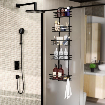 4 Tier Adjustable Baskets Over Door Pantry Organiser for Home Kitchen.
