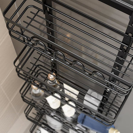 4 Tier Adjustable Baskets Over Door Pantry Organiser for Home Kitchen.