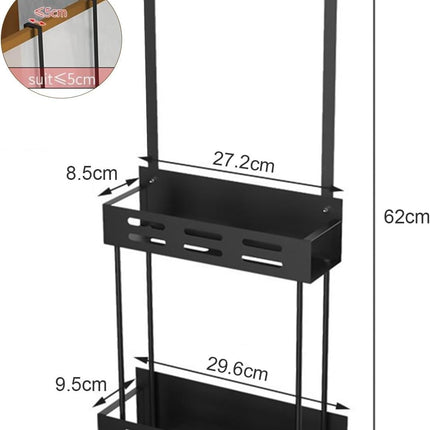 CARLA HOME Over the Door 2-tier Shower Caddy Organizer Shelf with Hooks for Bathroom.