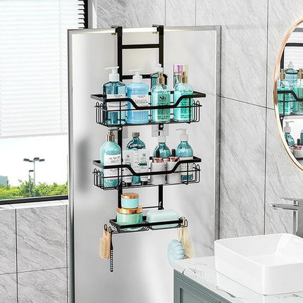 CARLA HOME Over the Door 3-tier Shower Caddy Organizer Shelf with Hooks for Bathroom.