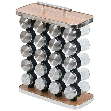 CARLA HOME 20-Jar Spice Rack Organizer Storage for Kitchen Countertop or Cabinet.