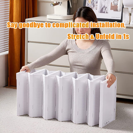 CARLA HOME 6-Tier Stackable Shoe Storage Box Organizer with Clear Door for Closet, Entryway or Cabinet.