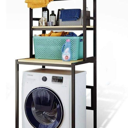 CARLA HOME 3-Tier Over Washing Machine Storage Rack Laundry Shelf Organizer for Bathroom or Toilet (Black).