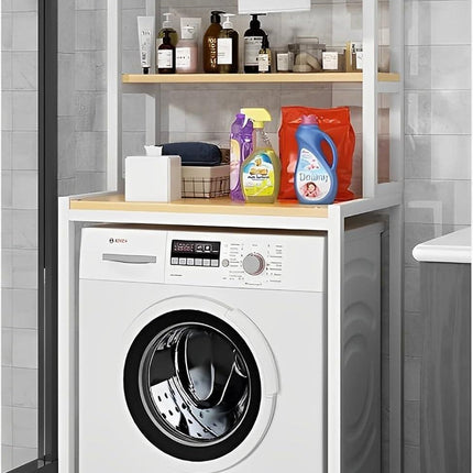 CARLA HOME 3-Tier Over Washing Machine Storage Rack Laundry Shelf Organizer for Bathroom or Toilet (White).