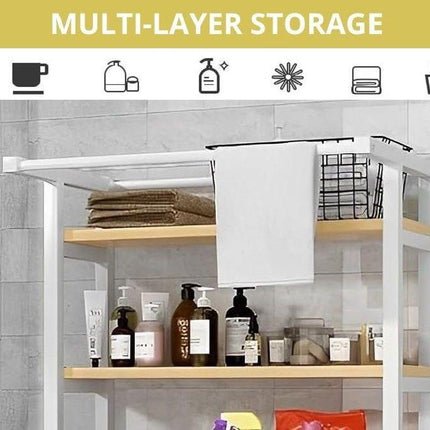 CARLA HOME 3-Tier Over Washing Machine Storage Rack Laundry Shelf Organizer for Bathroom or Toilet (White).
