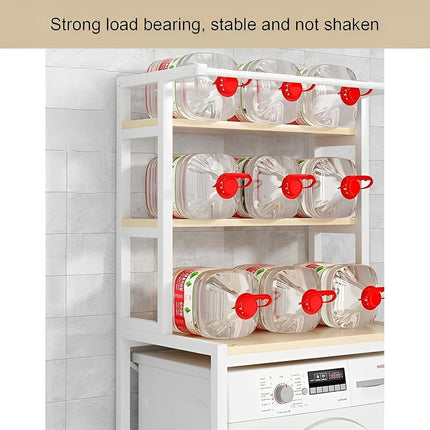 CARLA HOME 3-Tier Over Washing Machine Storage Rack Laundry Shelf Organizer for Bathroom or Toilet (White).